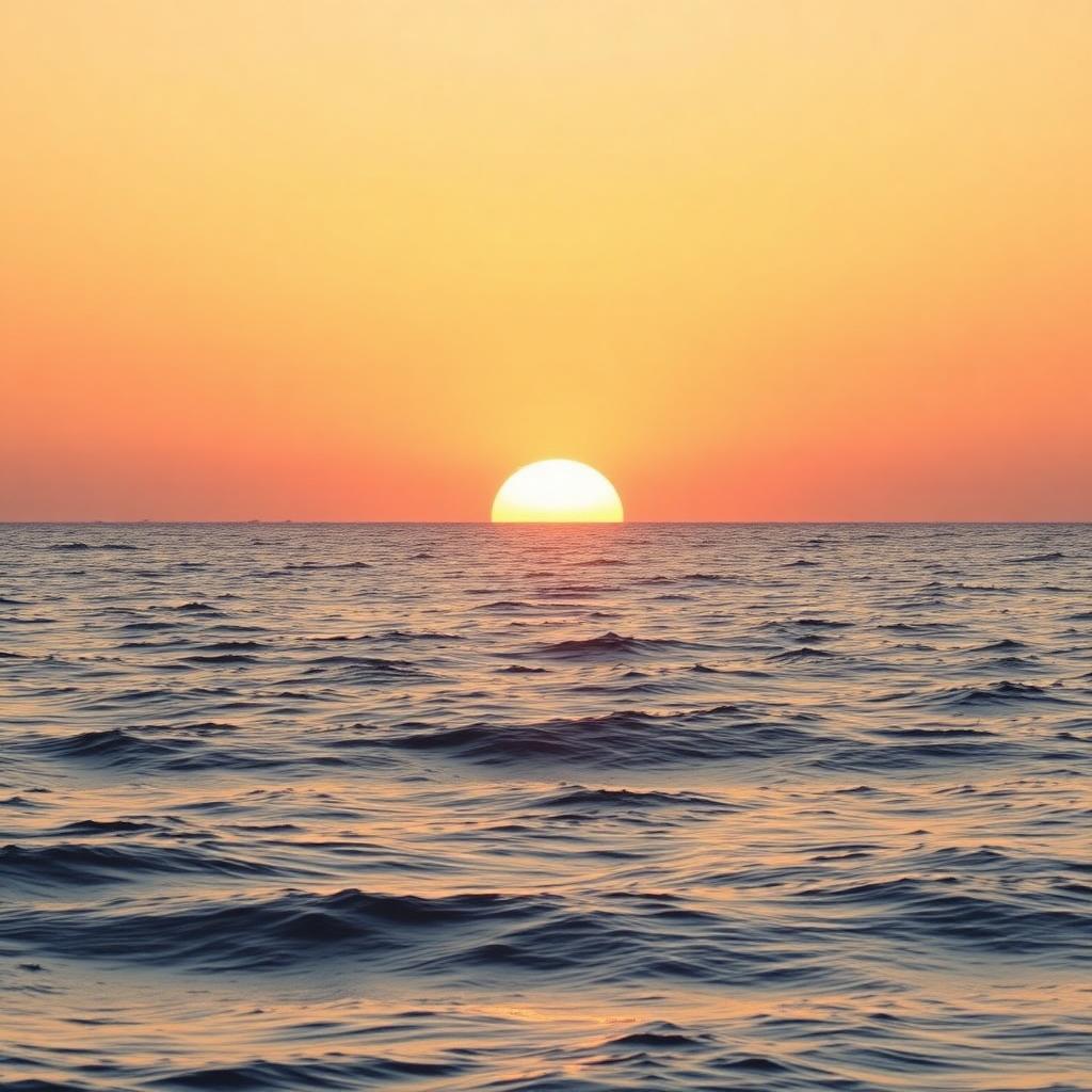 Calming sunset over the ocean